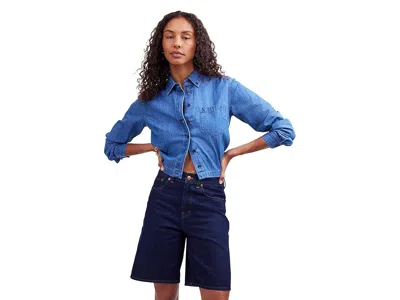 Madewell Bermuda Shorts In Bronxville Wash In Blue