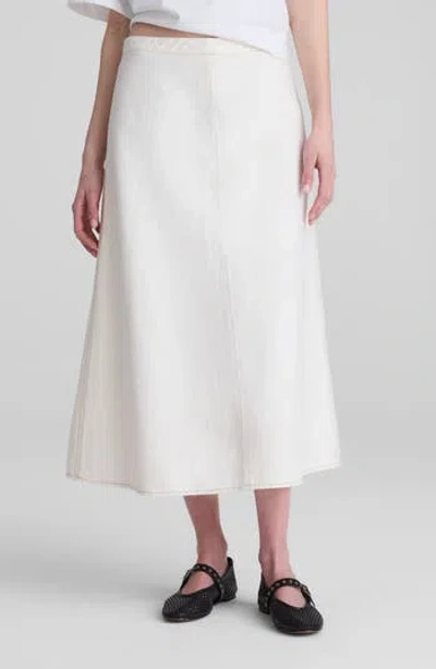 Madewell Bias Organic Cotton Midi Skirt In Brown