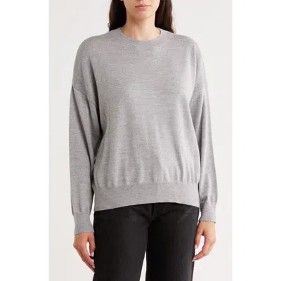 Madewell Birdie Merino Wool Pullover In Gray