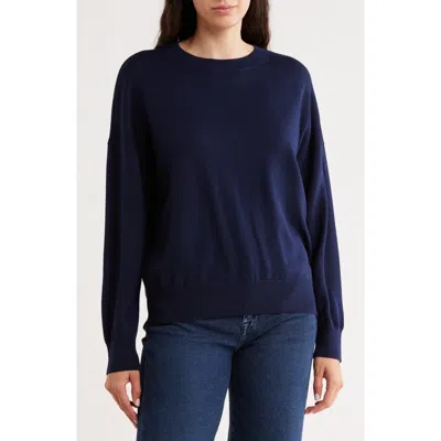 Madewell Birdie Merino Wool Pullover In Blue