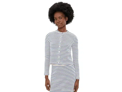 Madewell Birdie Top Tuck Stitch Stripe Women's Clothing Tuck Stitch Stripe: Xs (women's 00-0) In Multi