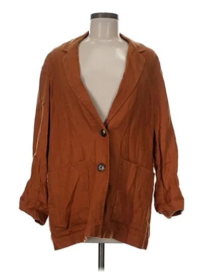 Pre-owned Madewell Blazer Jacket In Brown