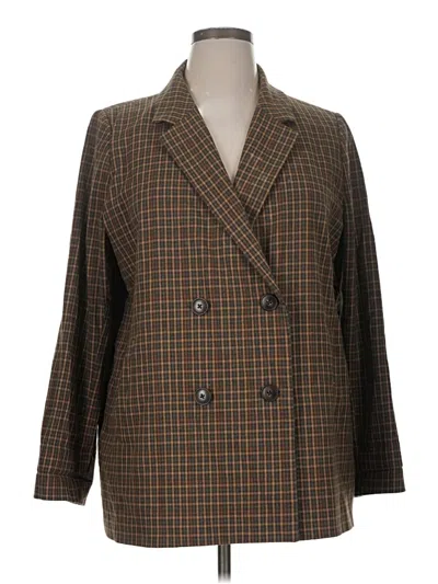 Pre-owned Madewell Blazer Jacket In Brown