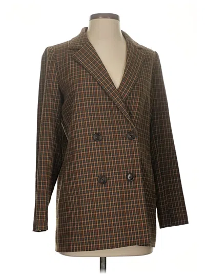 Pre-owned Madewell Blazer Jacket In Brown