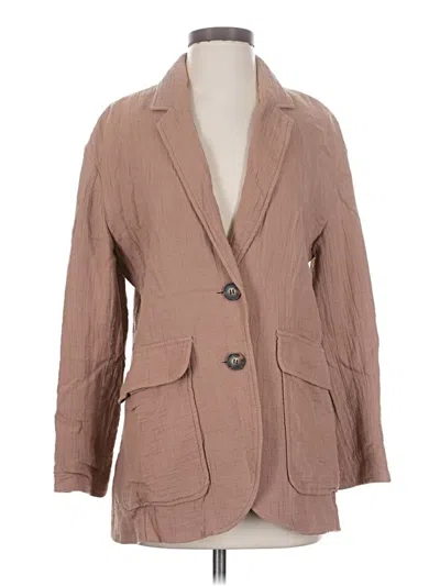 Pre-owned Madewell Blazer Jacket In Tan