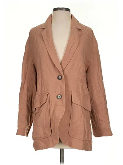 Pre-owned Madewell Blazer Jacket In Tan