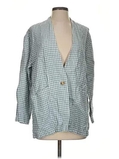 Pre-owned Madewell Blazer Jacket In Teal