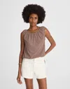 Madewell Boatneck Bubble Tee In Brown
