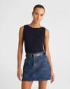 Madewell Boatneck Sleeveless Sweater In Blue
