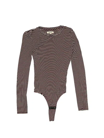 Pre-owned Madewell Bodysuit In Burgundy