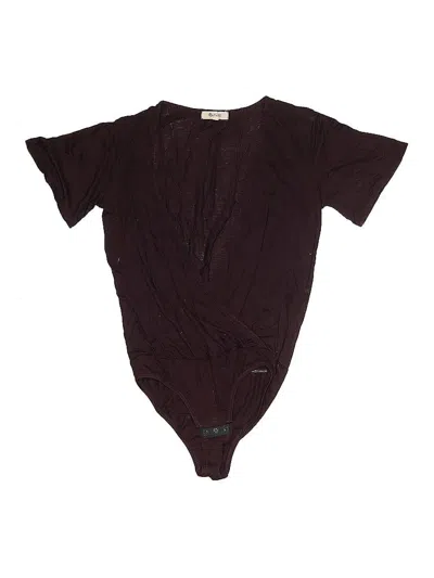 Pre-owned Madewell Bodysuit In Burgundy