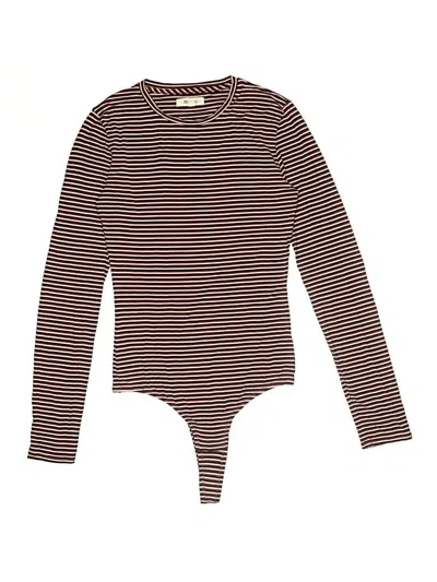 Pre-owned Madewell Bodysuit In Burgundy