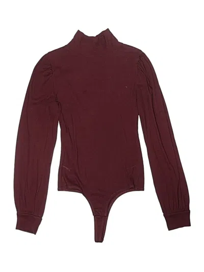 Pre-owned Madewell Bodysuit In Burgundy