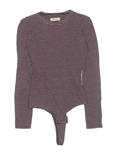 Pre-owned Madewell Bodysuit In Burgundy