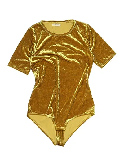 Pre-owned Madewell Bodysuit In Gold