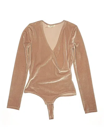 Pre-owned Madewell Bodysuit In Tan