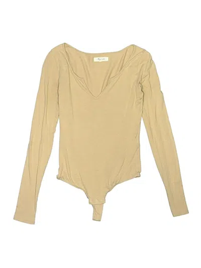Pre-owned Madewell Bodysuit In Tan
