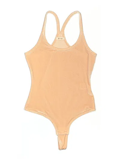 Pre-owned Madewell Bodysuit In Tan