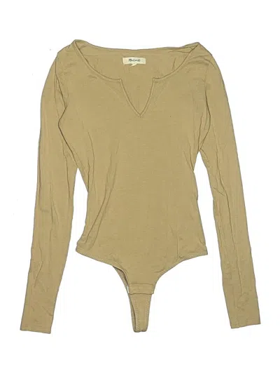 Pre-owned Madewell Bodysuit In Tan
