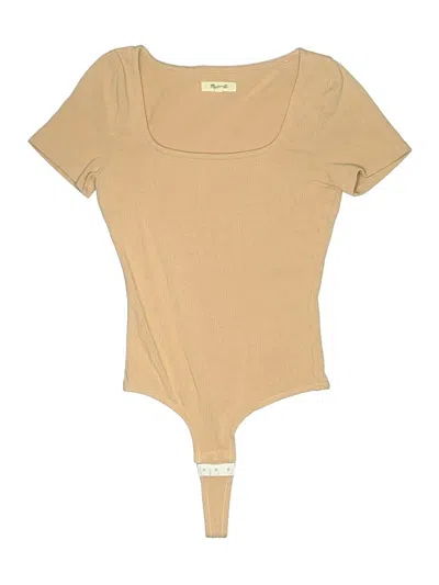 Pre-owned Madewell Bodysuit In Tan