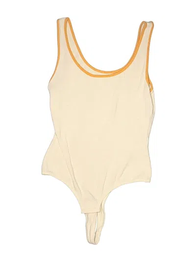 Pre-owned Madewell Bodysuit In Yellow
