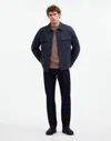 Madewell Boiled Wool Shirt-jacket In Dark Baltic
