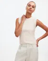Madewell Boucl&eacute;-knit Sweater Tank In Antique Cream