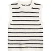 Madewell Boucl&eacute;-knit Sweater Tank In Cream Black Stripe