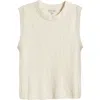 Madewell Bouclé Sweater Tank In Antique Cream