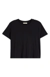Madewell Garment-dyed Shrunken Crewneck Tee In Jet Black