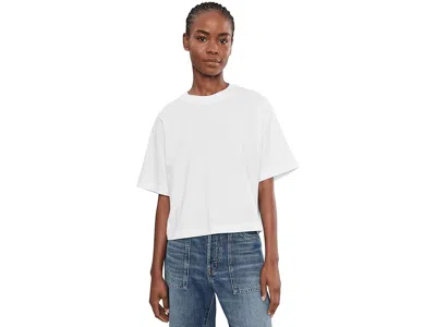 Madewell Boxy Crop T-shirts In Cotton Jersey In White