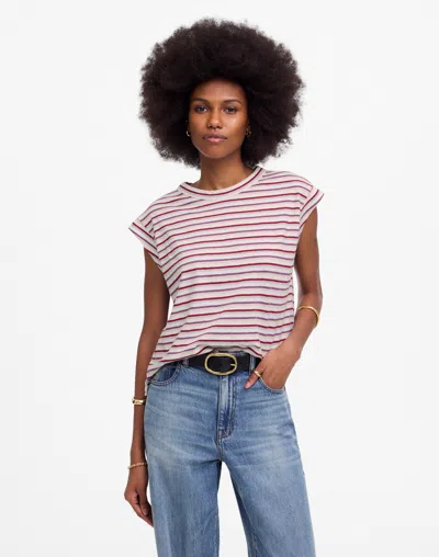 Madewell Boxy Muscle Tee In Red