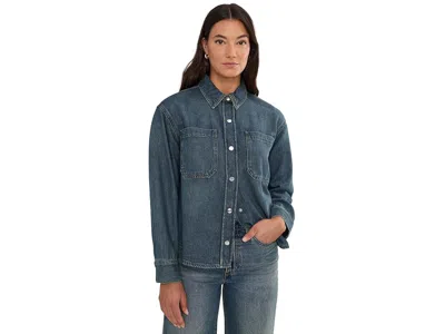 Madewell Boxy Shirt-jacket In Airy Denim Women's Clothing Mizuma Wash: Lg (women's 10-12) In Blue