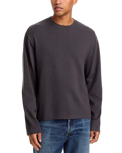 Madewell Boxy Slub Cotton Sweater In Gray