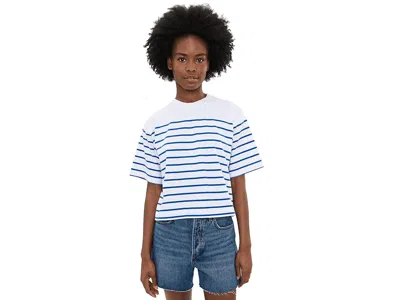 Madewell The Boxy Crop Tee In Blue