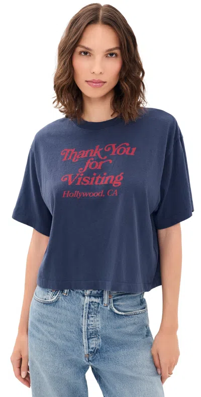 Madewell Boxy Tee Thank You For Visiting Graphic In Blue