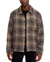 Madewell Plaid Twill Boxy Shirt Jacket In Black Coal