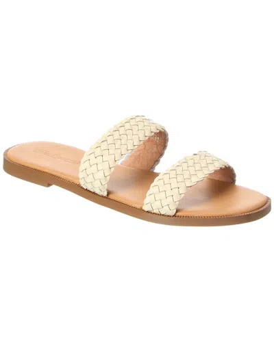 MADEWELL MADEWELL BRAIDED DOUBLE-STRAP LEATHER SLIDE