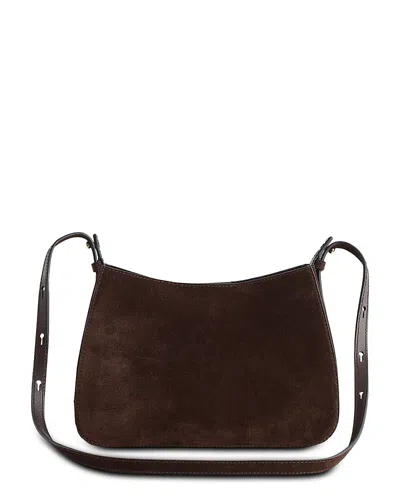 Madewell Briar Suede Shoulder Bag In Black