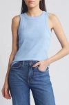 Madewell Brightside Rib Racerback Tank In Powder Blue