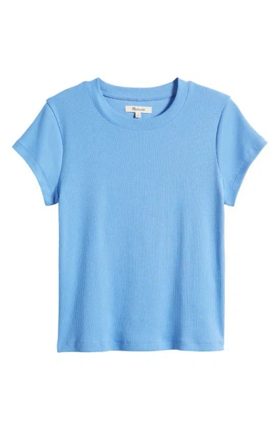 Madewell Brightside Rib T-shirt In Celeste