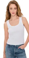 Madewell Scoop Neck Regenerative Cotton Rib Tank In White