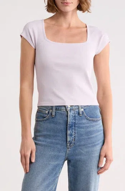 Madewell Brightside Square Neck T-shirt In White