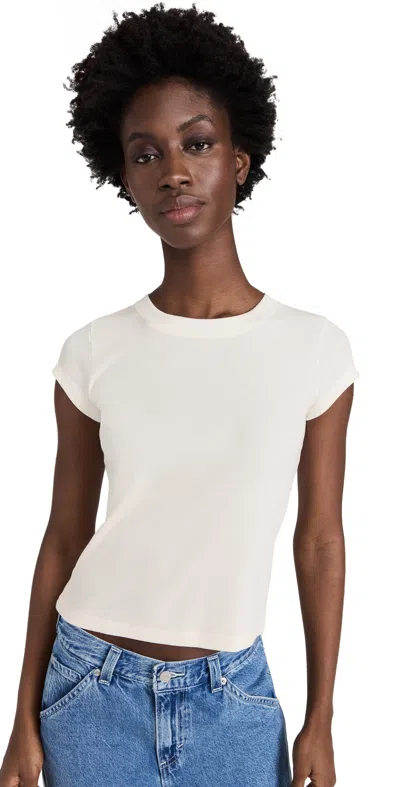Madewell Brightside Short Andy Tee In Eyelet White