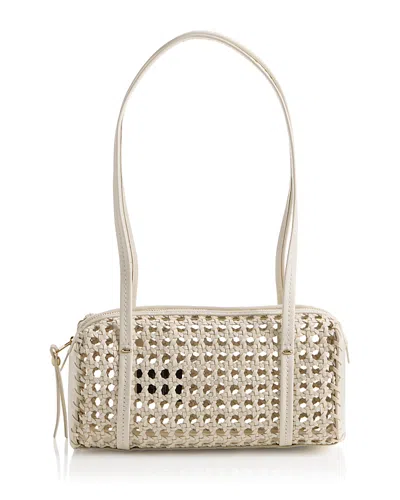 Madewell Brioche Mini Woven Leather Shoulder Bag In Neutral