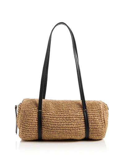 Madewell Brioche Woven Raffia Shoulder Bag In Pink