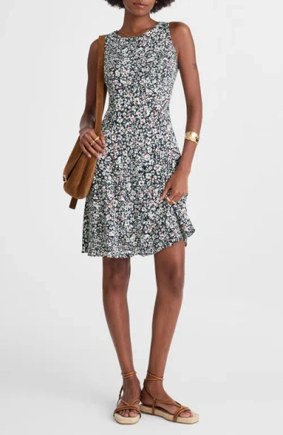 Madewell Button Front Boat Neck Minidress In Gold