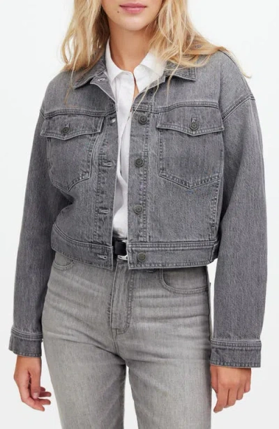 Madewell Button Front Denim Jacket In Hallandale Wash