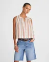 Madewell Button-front Tank In Multi
