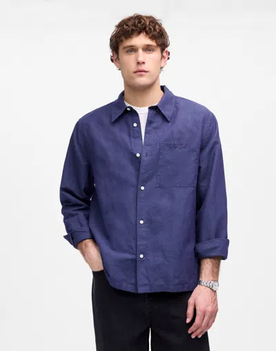 Madewell Button-up Shirt In Purple